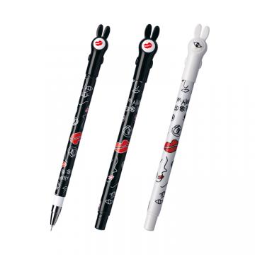 黑白兔盖0.38mm全针配RS06系列芯中性笔