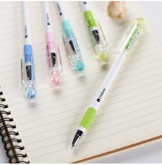 简约素白水晶0.35mm配RS06系列芯拔帽中性笔